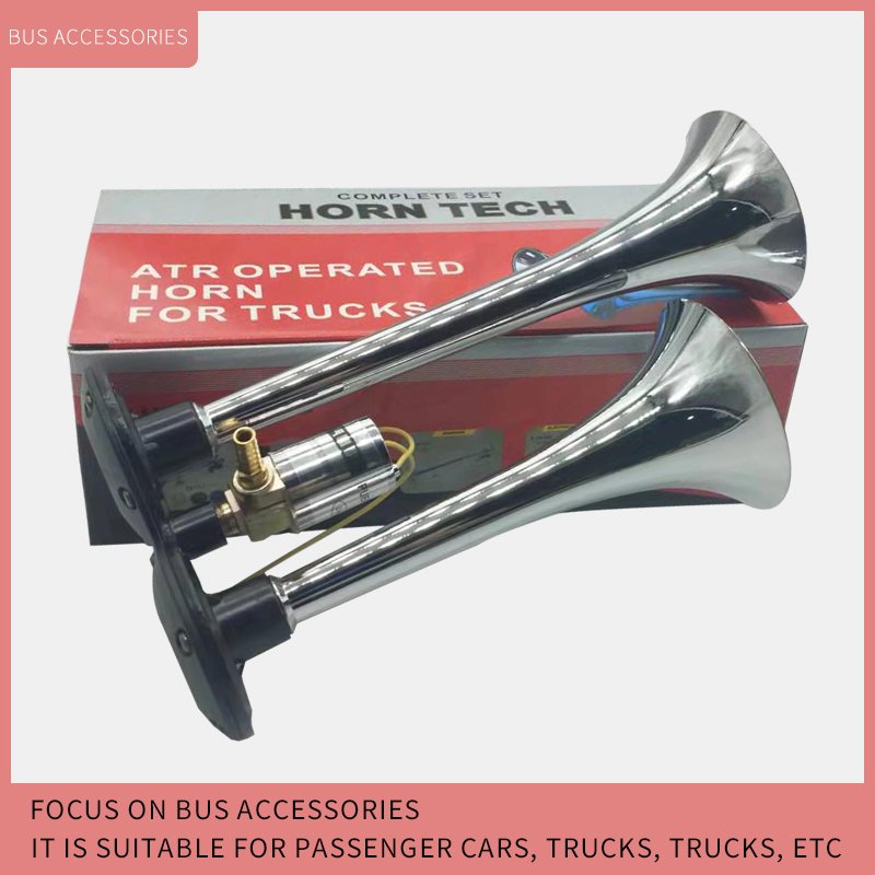Jiuqiang 12V 24V Air Horn Clear High Decibel Metal for Truck Bus Loudspeaker Accessories Higer Ankai Bus Horn Parts