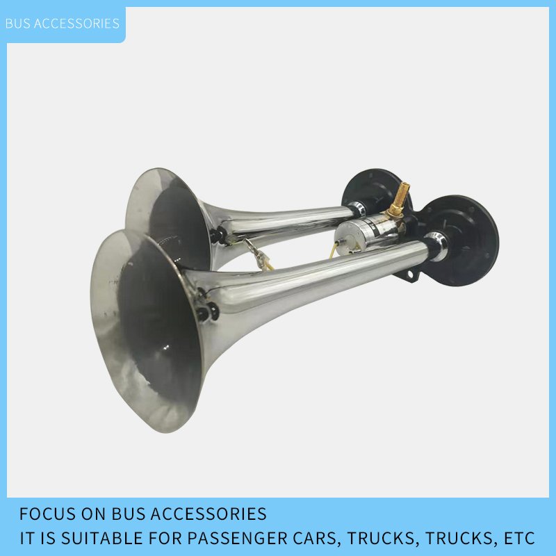 Jiuqiang 12V 24V Air Horn Clear High Decibel Metal for Truck Bus Loudspeaker Accessories Higer Ankai Bus Horn Parts