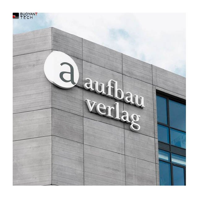 Custom Company Business Signage Gold logo Channel Letters Sign Outdoor Led Light 3d Letter Shop Store Front Backlit Signs