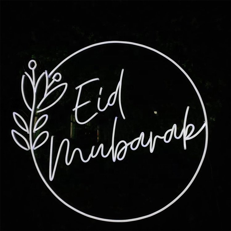 Custom Room Decor Holiday Decorating LED Light up Sign Eid Mubarak Ramadan Kareem Led Neon Sign for Wall Decoration