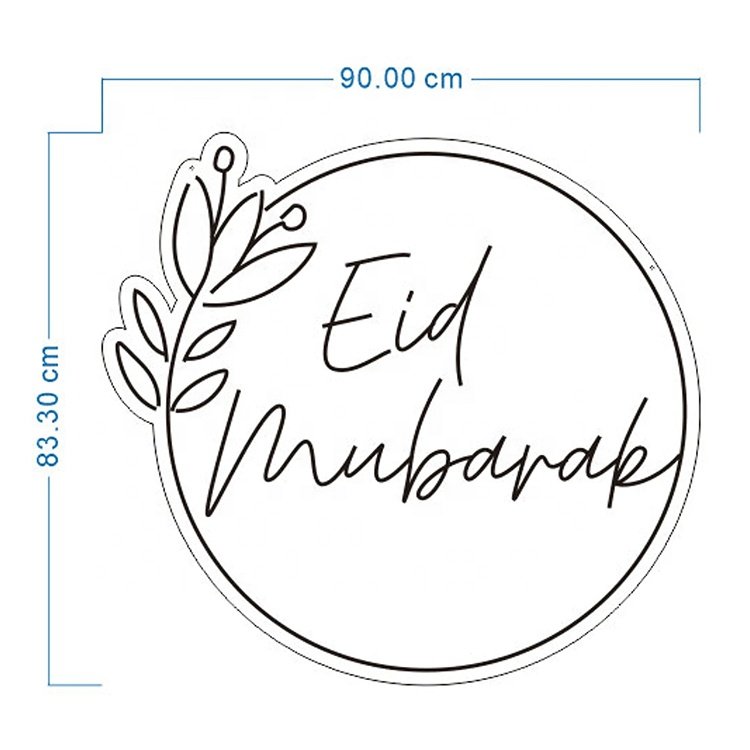 Custom Room Decor Holiday Decorating LED Light up Sign Eid Mubarak Ramadan Kareem Led Neon Sign for Wall Decoration
