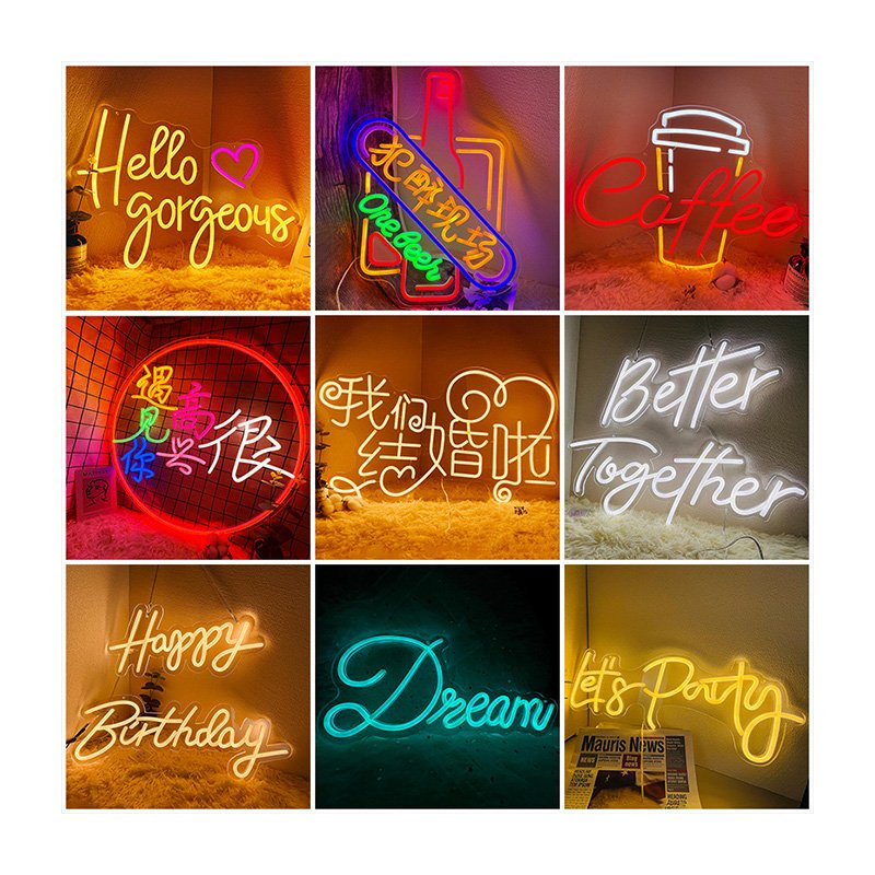 Custom Indoor Outdoor LED Neon Logo Sign Decoration AC/DC Powered Neon Lighting Office Mall Park Car Decorations Neon Sign