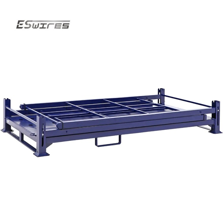 Customized Warehouse Heavy Duty Powder Coated Metal Steel Pallet Tyre Storage Stacking Foldable Tire Rack