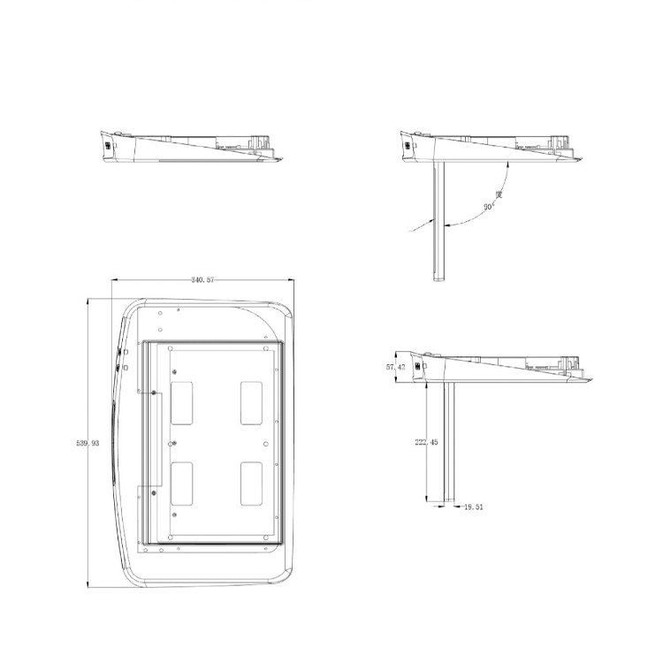Bus Roof TV 17.3 19 24 Inch Android Ceiling Mount Bus Lcd Monitor