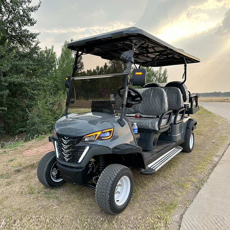 Sightseeing Bus Electric Lithium Battery Golf Carts 4+2 Seats Buggy Club Car New Energy Golf Carts for Adults
