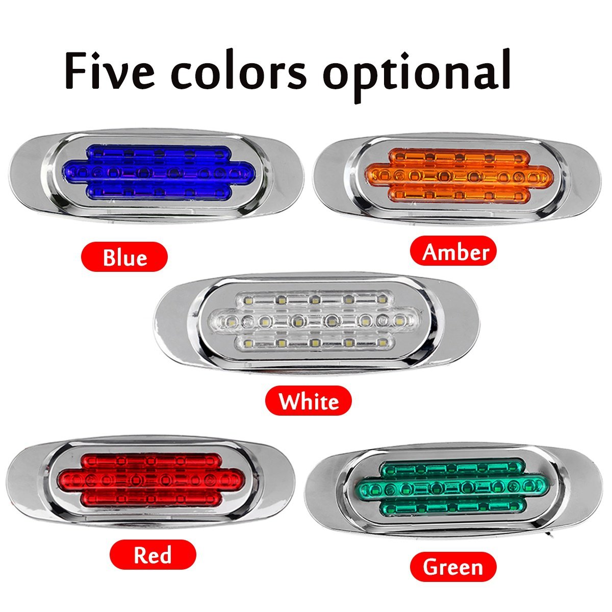 LED Truck Accessories Trailer Side Marker Indicators Light Led Warning Light Bar Truck Stop Lamp 12V24V Super Bright Rear Lamp