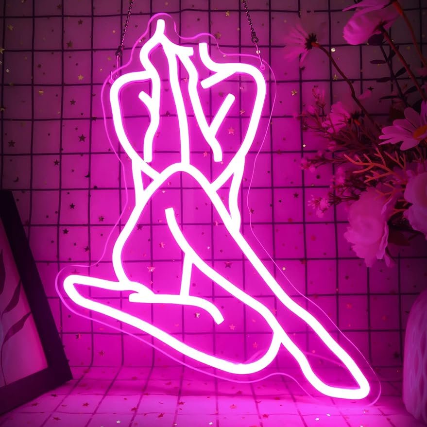 Body Neon Sign Acrylic Plate Pure Silicone No MOQ Free Design Wedding Home Wall Decor Custom Neon Sign