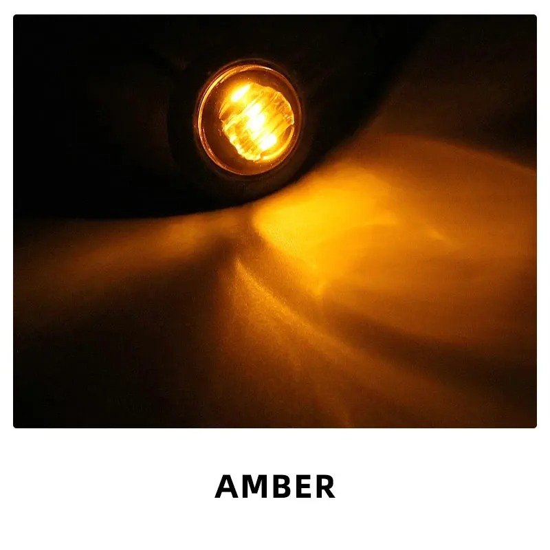 12 24V LED Side Marker Indicators Light Truck Warning Tail Light Trailer Lorry Car External Clearance Turn Signal Lamp