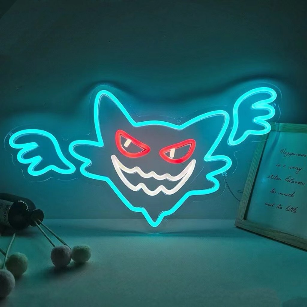 King Boo Dimmable LED Neon Light Sign Kids Game Room Man Cave Decor for Birthday Halloween Christmas-Gaming Gif