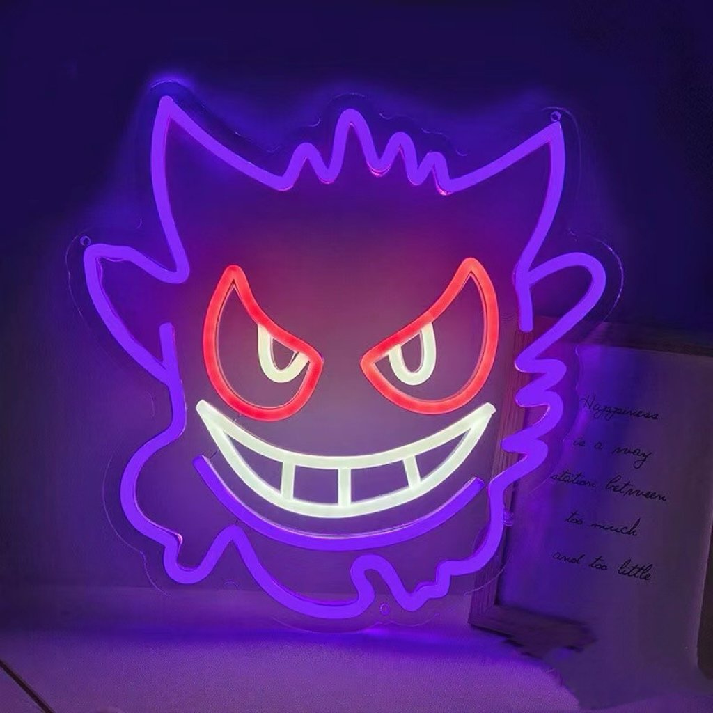 King Boo Dimmable LED Neon Light Sign Kids Game Room Man Cave Decor for Birthday Halloween Christmas-Gaming Gif