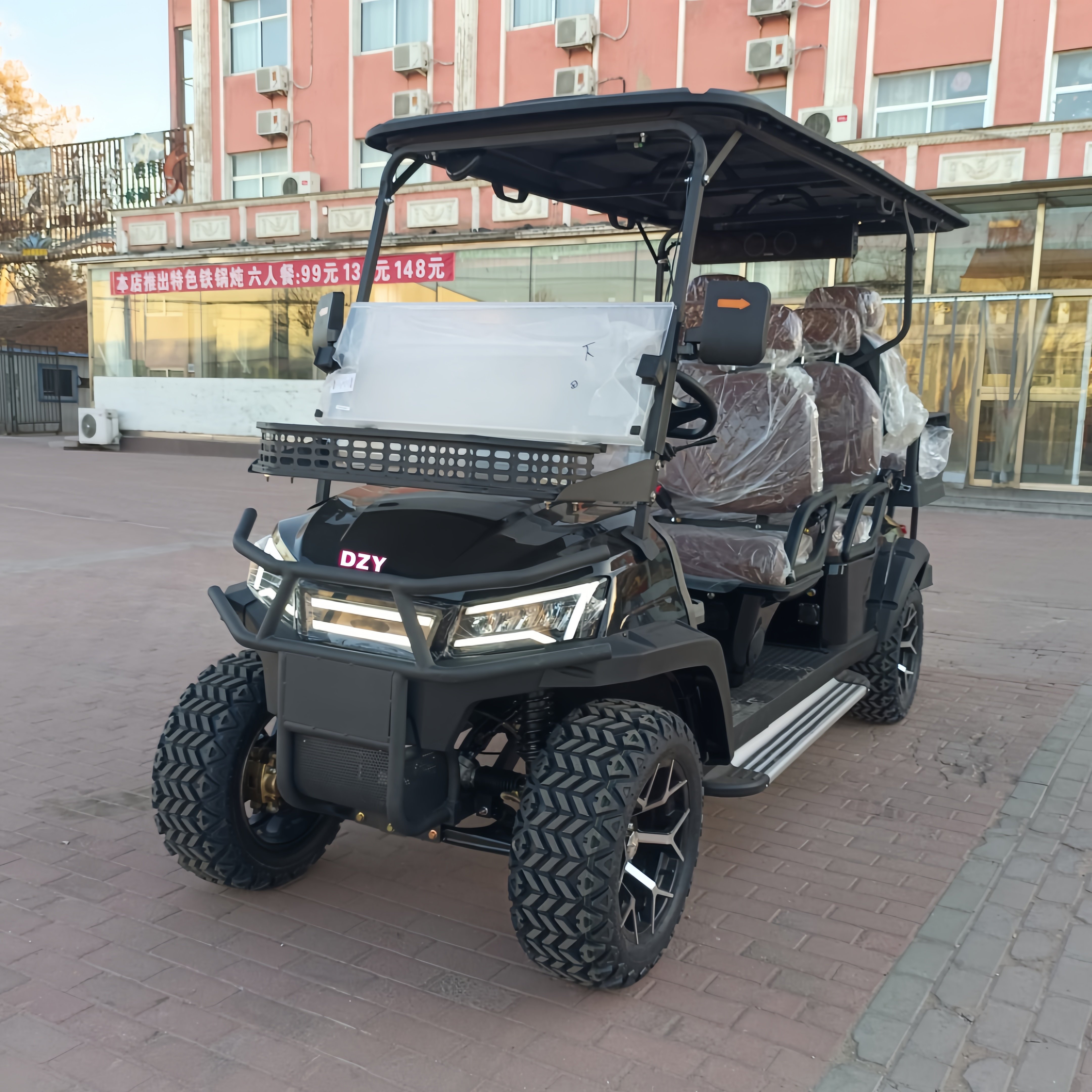 6-Seater 72V Lithium Electric Golf Cart Street Legal 4-Wheel Steel with 5KW Motor Club Car Compatible Certified by EEC DOT GCC