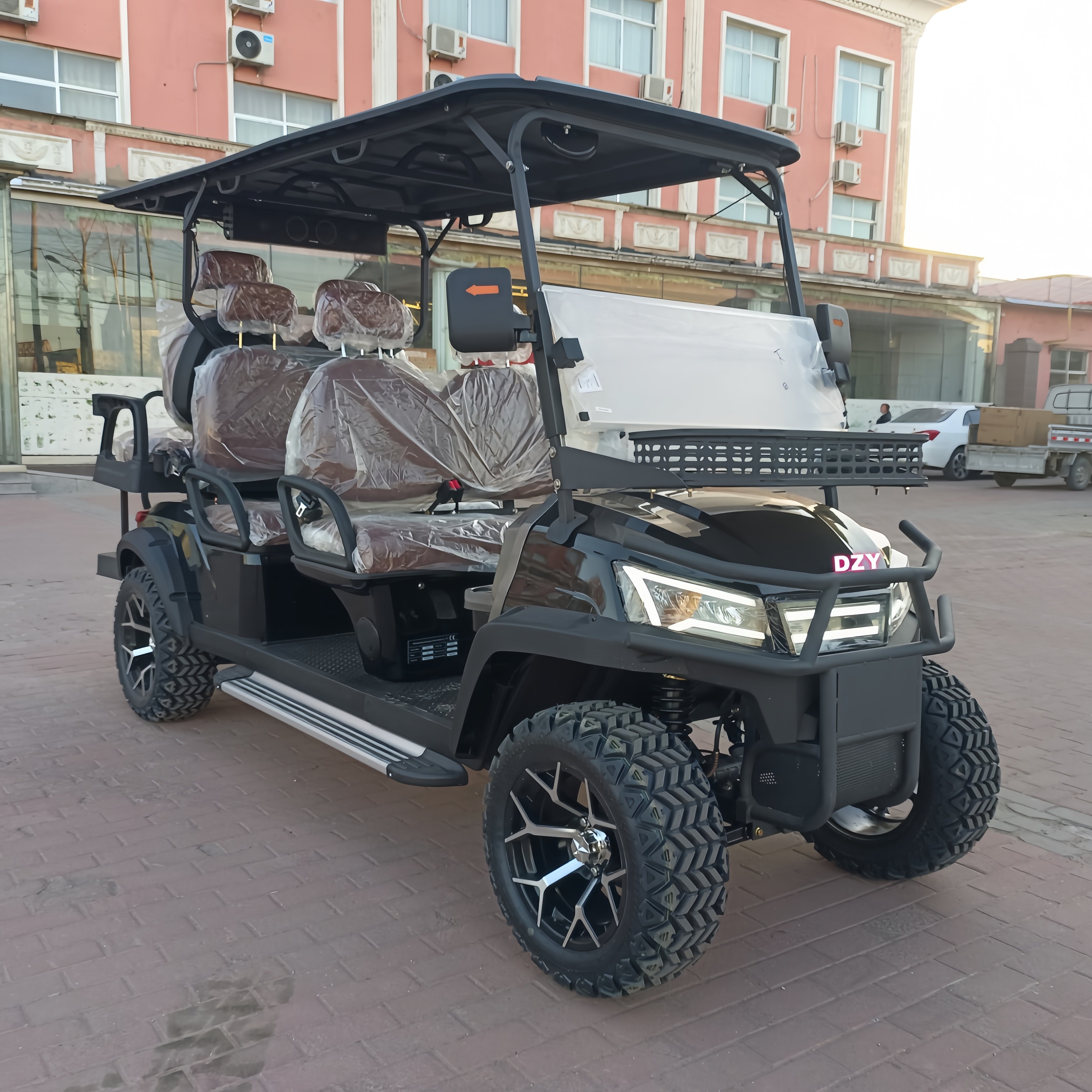 6-Seater 72V Lithium Electric Golf Cart Street Legal 4-Wheel Steel with 5KW Motor Club Car Compatible Certified by EEC DOT GCC