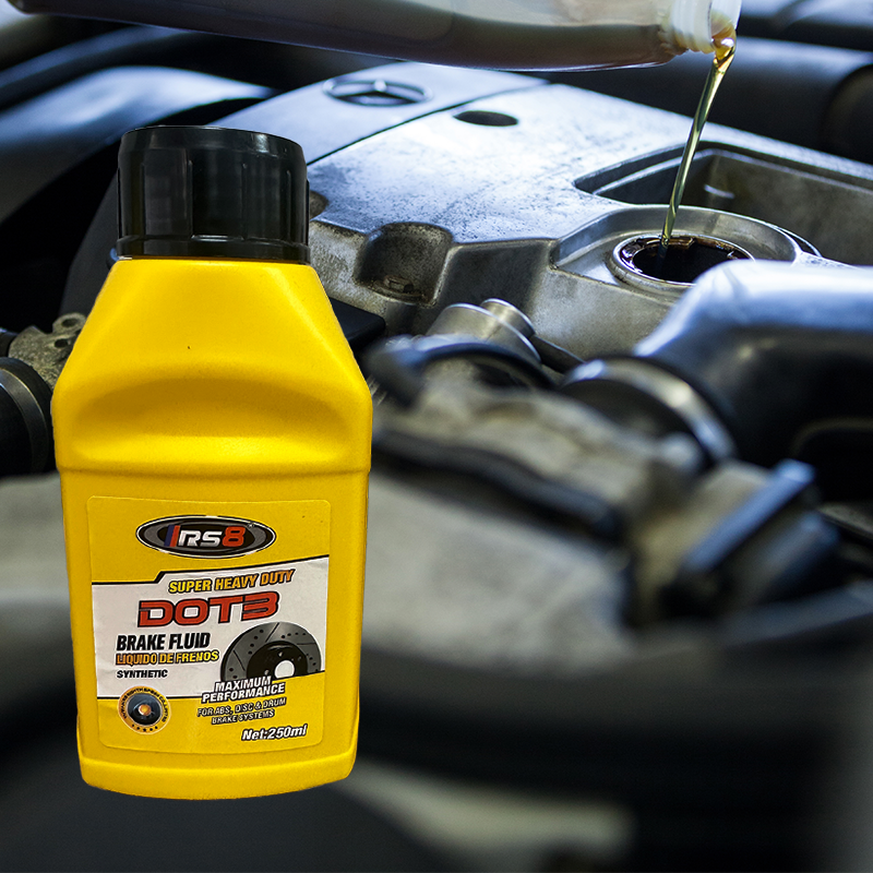 IRS8 Factory Wholesale Super Heavy Duty 250ML DOT3 Brake Fluid Custom Accepted Lubricant for Car Truck Bus Base Oil Compound Oil