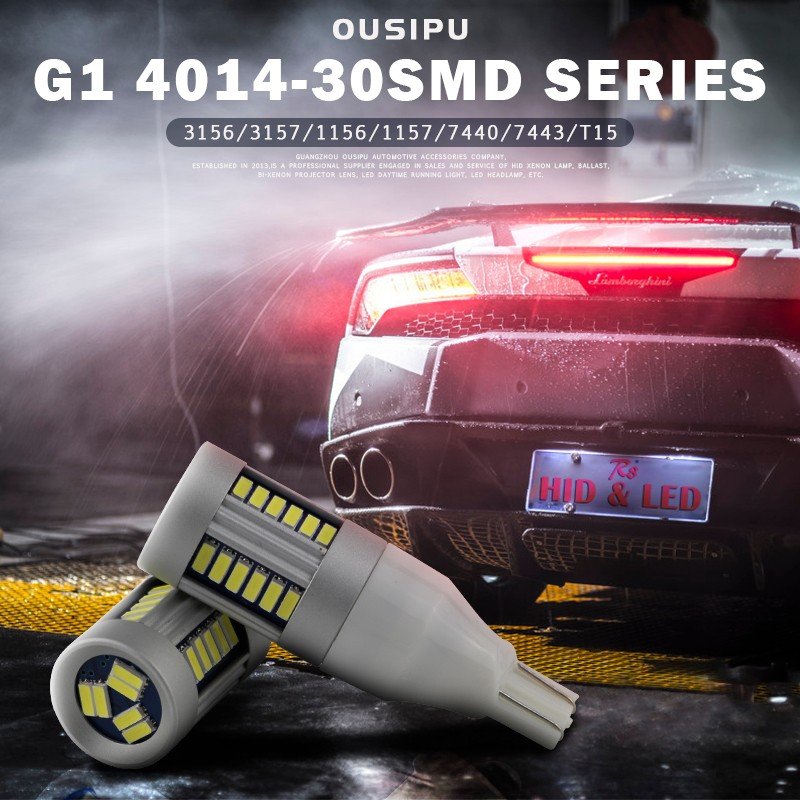 BRIEYES Strobe Flash Car LED Bulbs 1156 1157 3156 3157 7440 7443 T15 Strobe and Steady Bright Auto LED Light