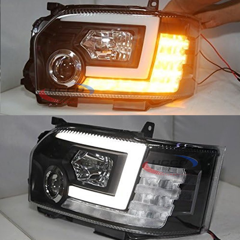 Full LED Sequential Moving Turning Signal Head Lights LED Moving Turning Light SN 2014-2017 Year for HIACE LED