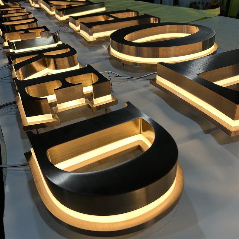 Channel Backlit Letter 3d Wall Led Logo Sign Design Custom Stainless Steel Light Metal Office Led Logo
