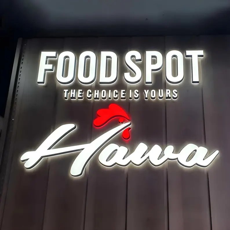 LED Outdoor Signage, Backlit FrontLit Channel Letter, Lighted Business Sign Custom Illuminated 3D Letters Light up Sign