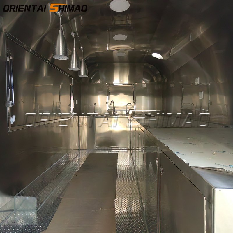 Mini Towable Mobile Catering Trailer Fully Equipped Small Airstream Fast Food Truck Trailer for Sale