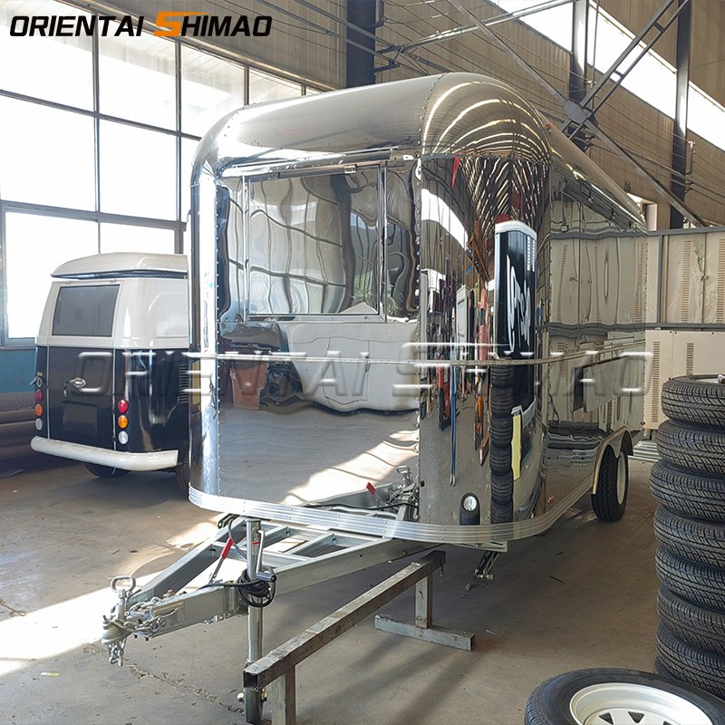 Mini Towable Mobile Catering Trailer Fully Equipped Small Airstream Fast Food Truck Trailer for Sale