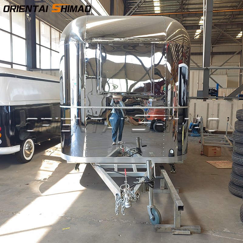 Mini Towable Mobile Catering Trailer Fully Equipped Small Airstream Fast Food Truck Trailer for Sale