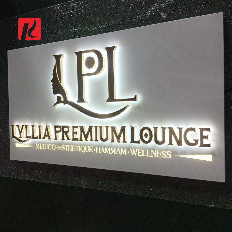 Kexian Custom Electronic Signs Bright Advertising Plate 3d LED Letter Sign Logo Board Gold Letters for Business