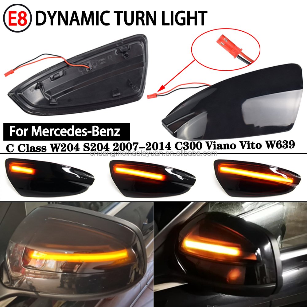 LED Dynamic Turn Signal Light For Mercedes Benz W204 S204 W164 Vito Bus Viano Car Side Wing Rearview Mirror Blinker Indicator