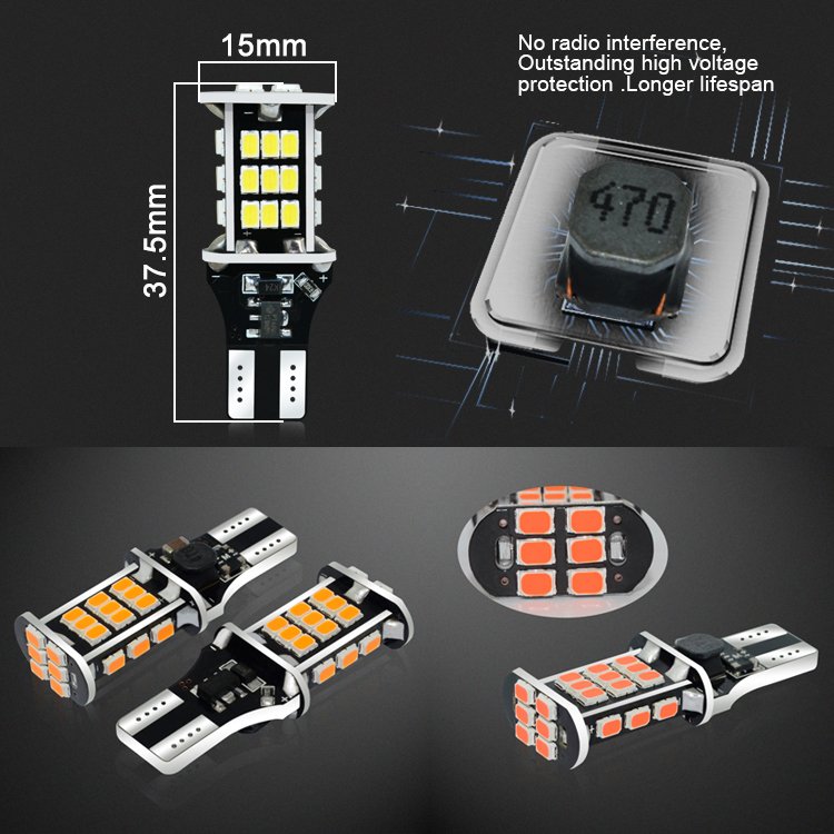 Gview Wholesale Reverse Lights T15 &921 & 912 Auto Led Backup W16W Car LED Light Bulbs 6500K White Canbus Error Free CSP 7035