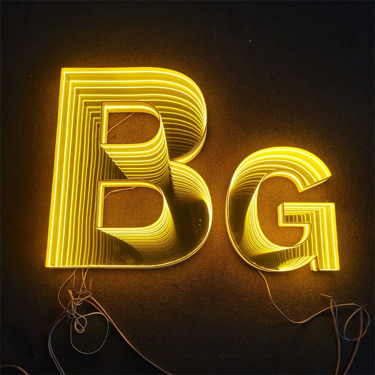 Custom Infinity Wall Mirror Infinite Sign 3d Infinity Mirror Video Light Led Wall Mirror for bar