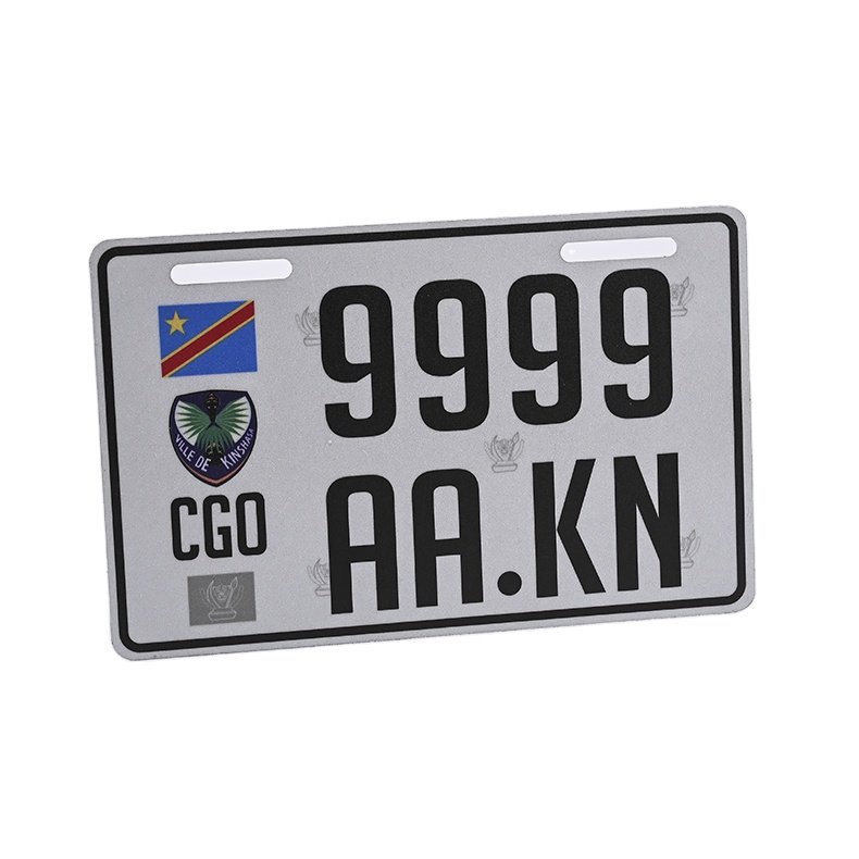 Custom Car Accessories Aluminum Car Plate Reflective Film Souvenir Gift Emboss Bus Motorcycle License Plate Number Plate