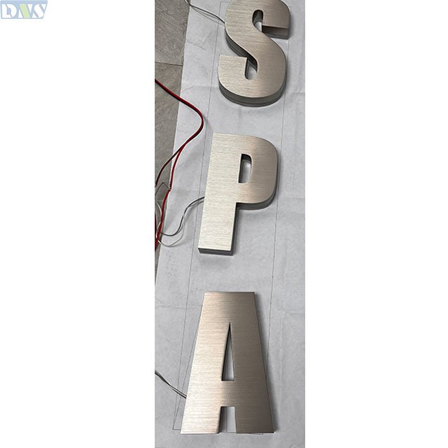 Laser Cut Sign Blank Metal Sign Wall Art Letters Silver Chrome Polished Stainless Steel Backlit Signage