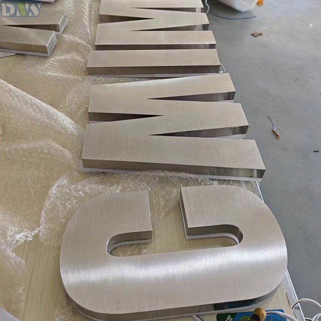 Laser Cut Sign Blank Metal Sign Wall Art Letters Silver Chrome Polished Stainless Steel Backlit Signage