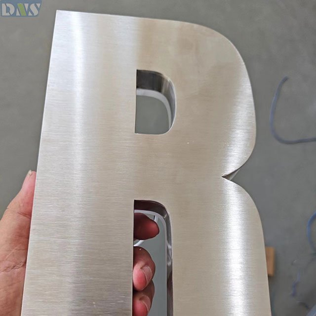 Laser Cut Sign Blank Metal Sign Wall Art Letters Silver Chrome Polished Stainless Steel Backlit Signage