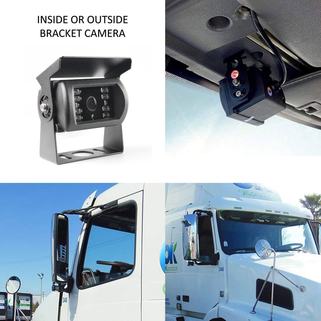 4pin Port CCD Waterproof Vehicle Camera HD Front Side View Car Reverse Backup Parking Rear View Camera