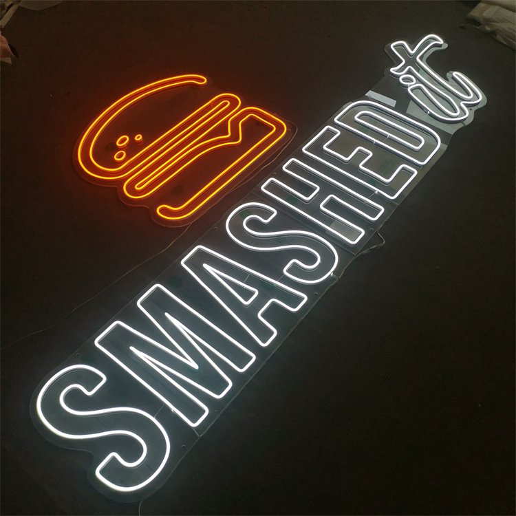 China Manufacture Flex Neon Letters Indoor Custom Neon Sign for French Fries/burgers/ Bread/ Coffee Shop