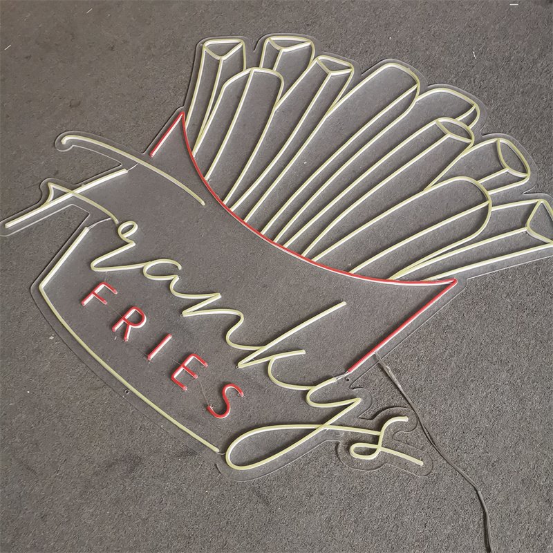 China Manufacture Flex Neon Letters Indoor Custom Neon Sign for French Fries/burgers/ Bread/ Coffee Shop
