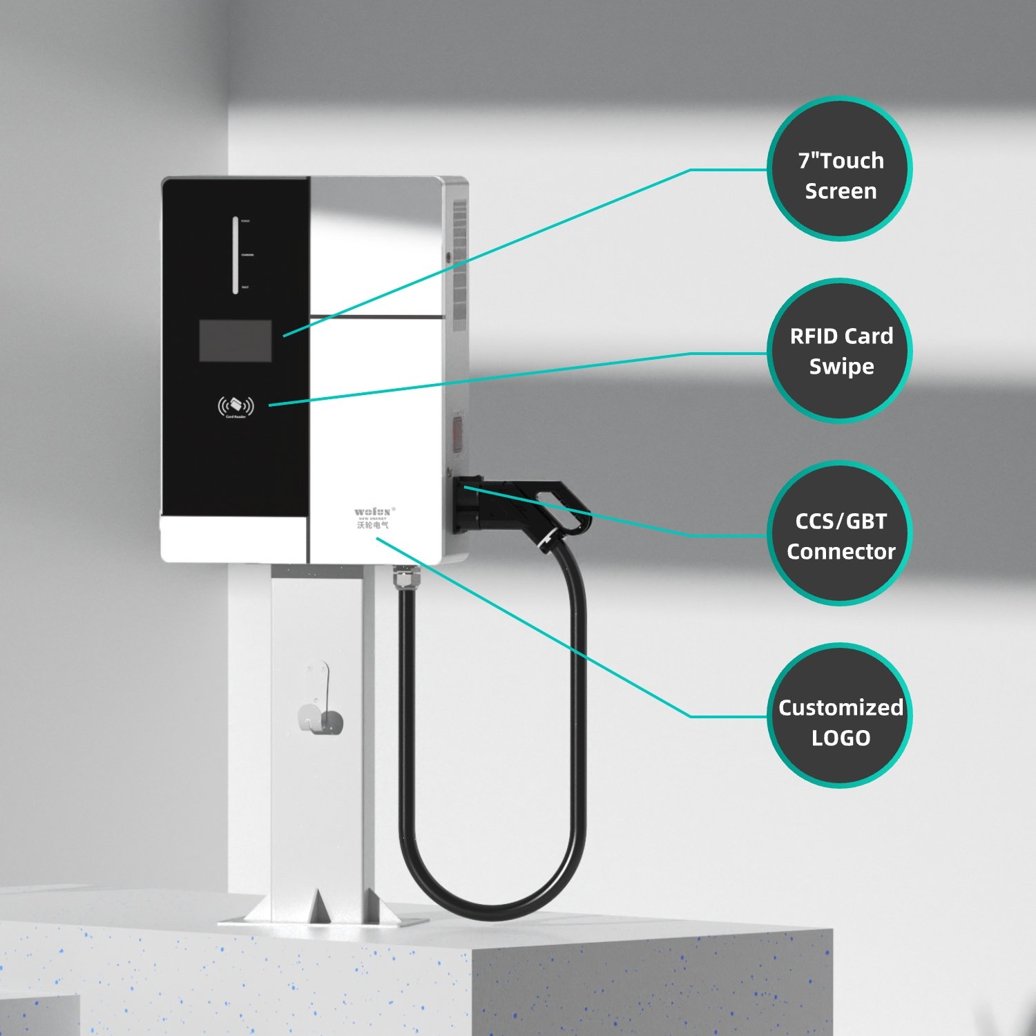Portable Solar Ev Car Charger Ev Bus Electric Chademo Ccs 20kw Dc Charger Ccs2 Chademo Electric Car Accessories