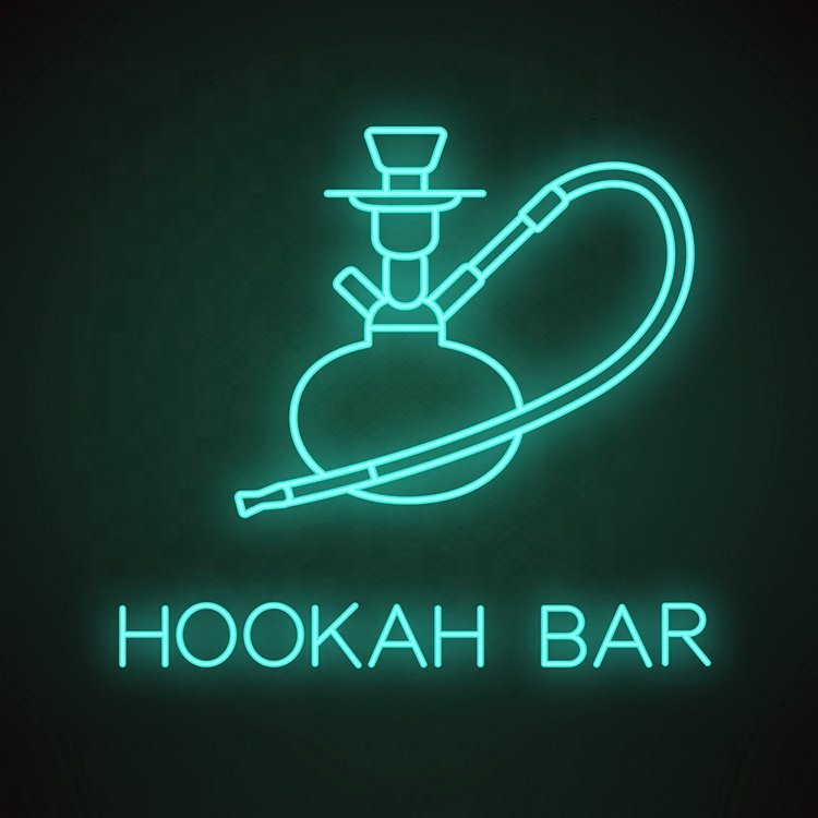 Custom Business logo Hookah bar Shop Wall Light up Sign Light Led Neon Sign Lamp for Store Business Decoration