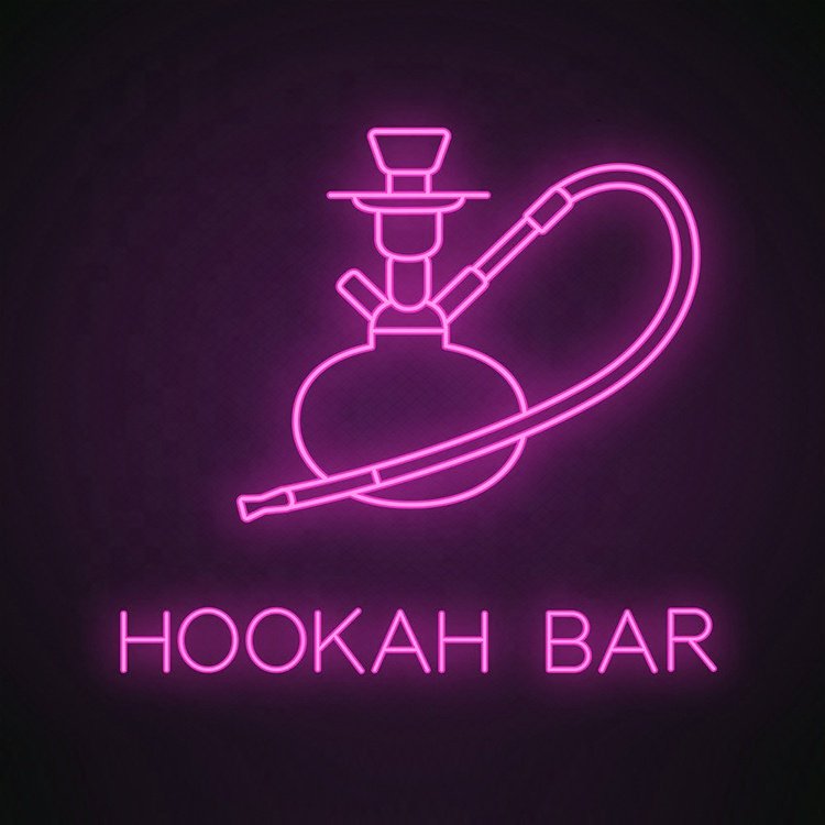 Custom Business logo Hookah bar Shop Wall Light up Sign Light Led Neon Sign Lamp for Store Business Decoration
