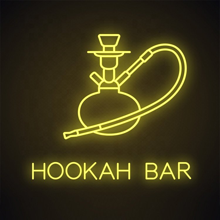 Custom Business logo Hookah bar Shop Wall Light up Sign Light Led Neon Sign Lamp for Store Business Decoration