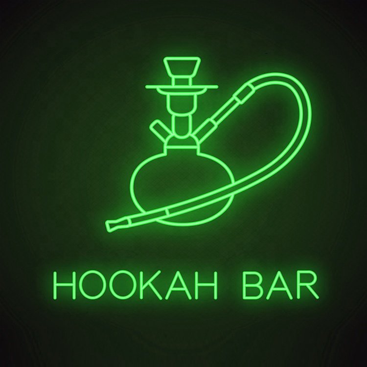 Custom Business logo Hookah bar Shop Wall Light up Sign Light Led Neon Sign Lamp for Store Business Decoration