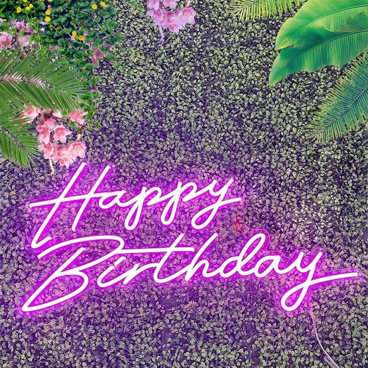 Koncept Drop Shipping Wall Party LED Custom Happy Birthday Neon Light Sign Custom Letters