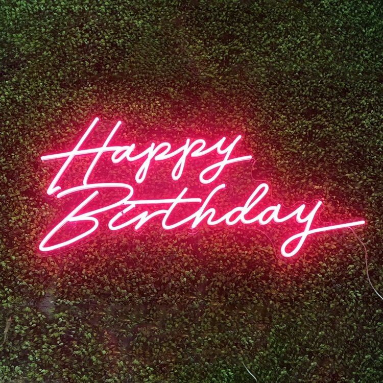 Koncept Drop Shipping Wall Party LED Custom Happy Birthday Neon Light Sign Custom Letters