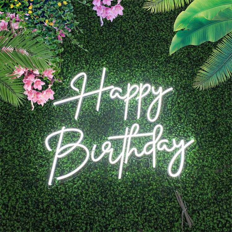 Koncept Drop Shipping Wall Party LED Custom Happy Birthday Neon Light Sign Custom Letters