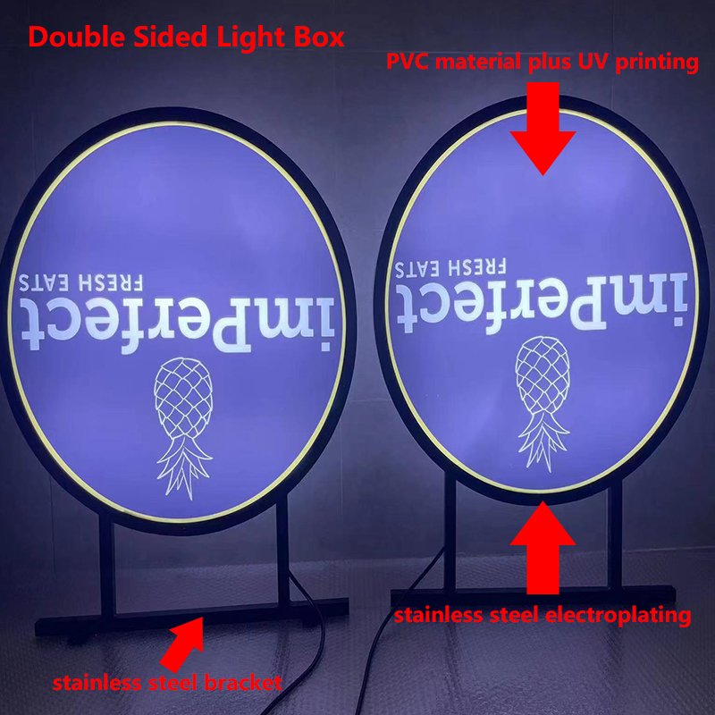 Winbo Custom Outdoor Double Side 3D Advertising Led Vacuum Forming Blank Rotating Advertising Light Box
