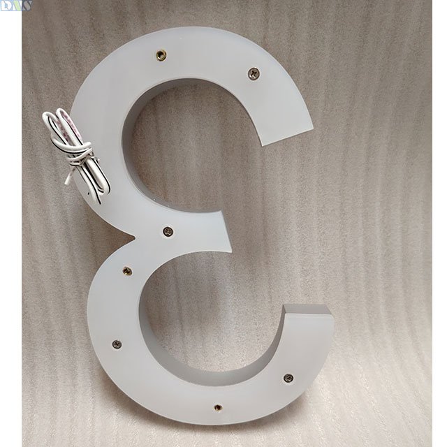 High Quality Number Sign Outdoor Led Channel Letter Sign House Number Backlit Letters Silver Matte Paint