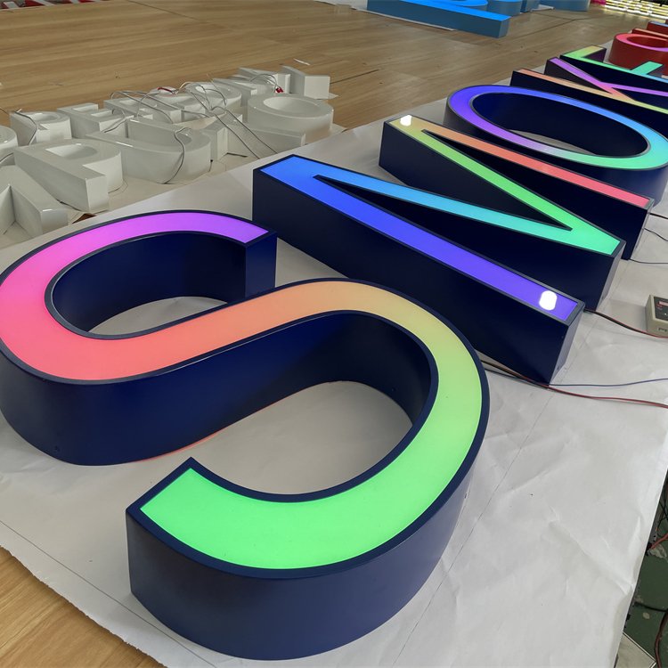Hot Sale Office 3D Letter LED Shop Acrylic Sign for Smoke Shop logo Acrylic Metal Channel Letter Advertising Sign