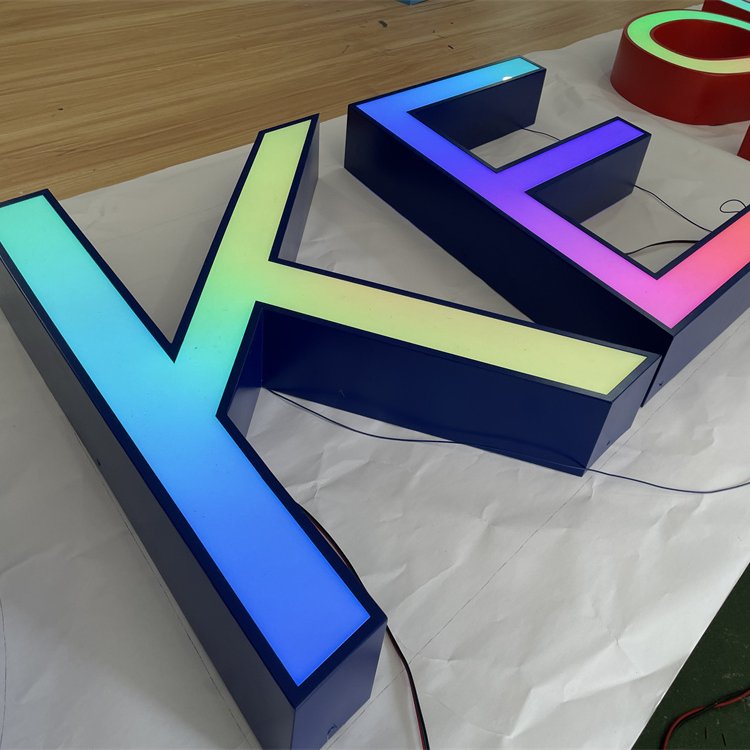 Hot Sale Office 3D Letter LED Shop Acrylic Sign for Smoke Shop logo Acrylic Metal Channel Letter Advertising Sign