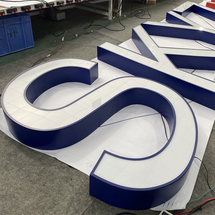 Hot Sale Office 3D Letter LED Shop Acrylic Sign for Smoke Shop logo Acrylic Metal Channel Letter Advertising Sign