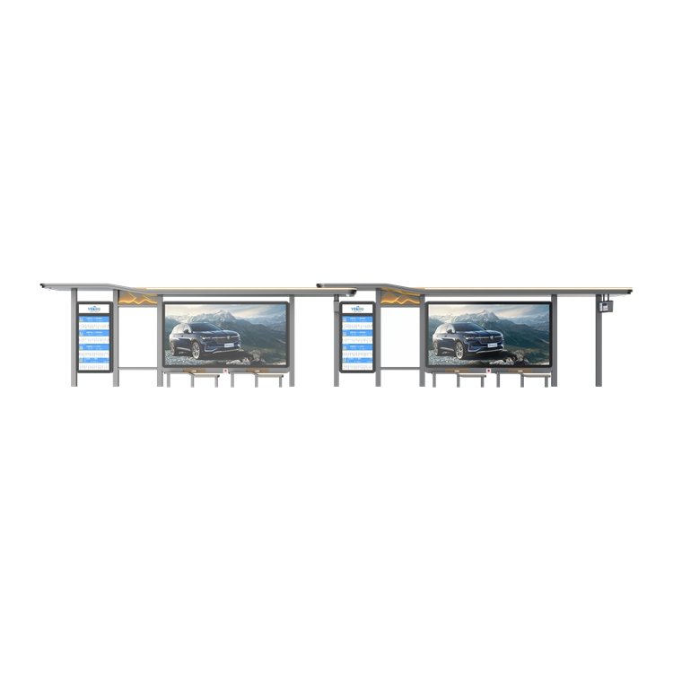 Beautiful Design Metal Bus Stop Shelter with Bench