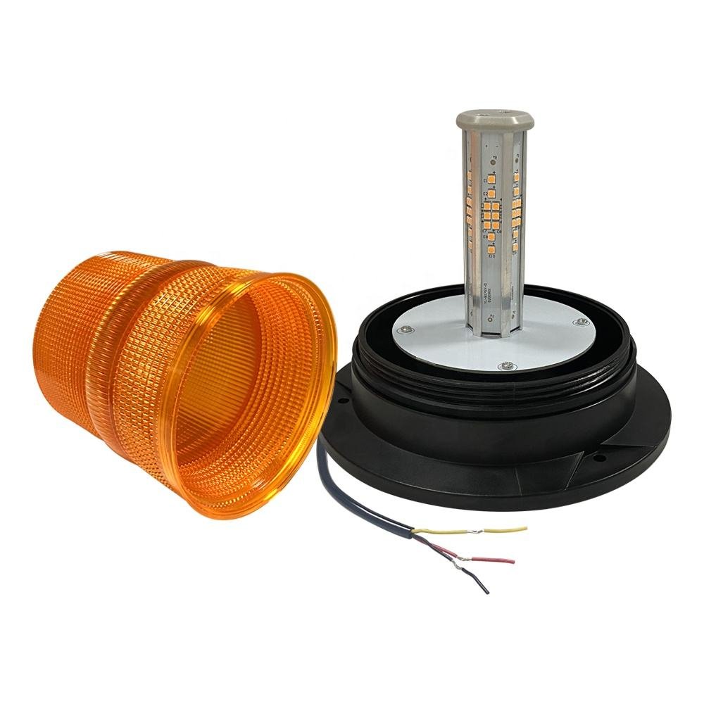 Emark 10-110v Amber 60w Hazard Lights Car Top Roof Emergency Light Flash Beacon Magnetic Light for Car Truck Forklift Bus